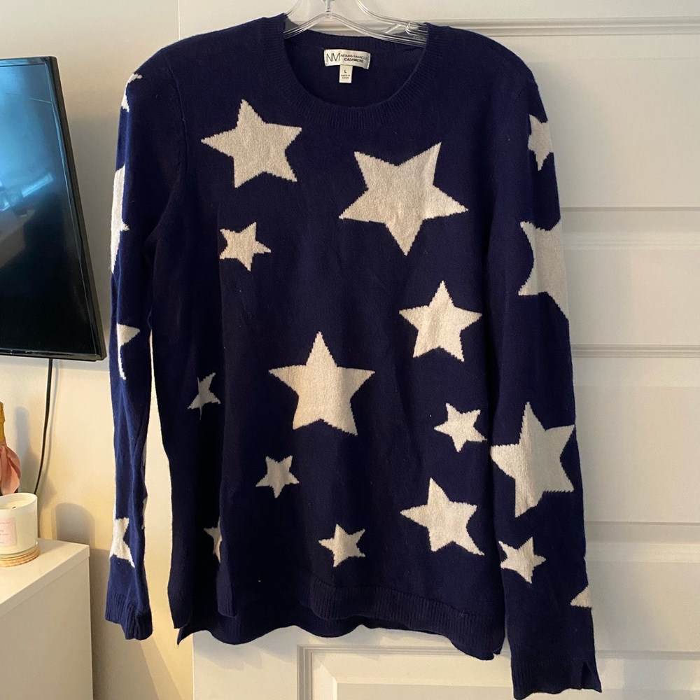 Neiman Marcus Cashmere Star Sweater